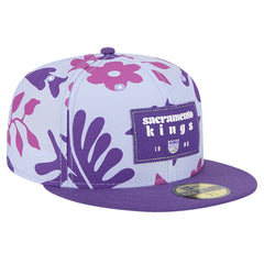 Sacramento Kings Palm Fronds 2-Tone 59FIFTY Fitted Hat Purple | New Era US