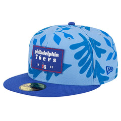 Philadelphia 76ers Palm Fronds 2-Tone 59FIFTY Fitted Hat Royal | New Era online