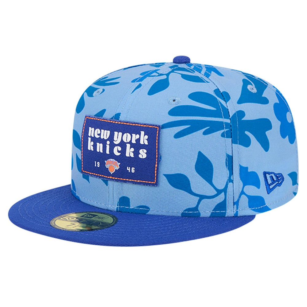 New York Knicks Palm Fronds 2-Tone 59FIFTY Fitted Hat Blue | New Era outlet