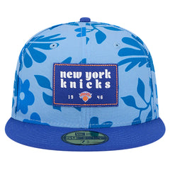 New York Knicks Palm Fronds 2-Tone 59FIFTY Fitted Hat Blue | New Era outlet