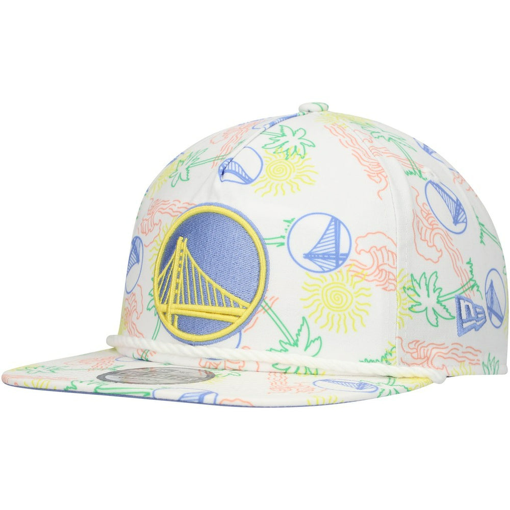 Golden State Warriors Palm Trees and Waves Golfer Adjustable Hat for sale White | New Era for sale