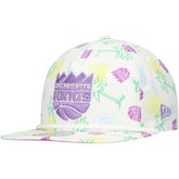 Sacramento Kings Palm Trees and Waves Golfer Adjustable Hat White | New Era