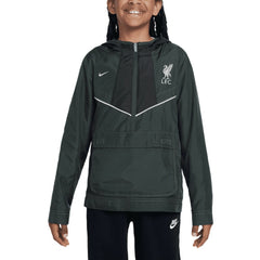 Liverpool Youth Amplify Windrunner Anorak Half-Zip Hoodie Jacket Black - Nike Discount