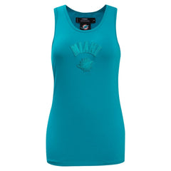 Miami Dolphins Pro Standard Women's Triple Tonal Racerback Tank Top Aqua