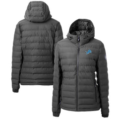 Detroit Lions Cutter & Buck Women's Mission Ridge Repreve Eco Insulated Full-Zip Puffer Jacket Gray