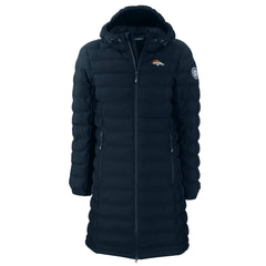 Denver Broncos Cutter & Buck Women's Mission Ridge Repreve Eco Insulated Long Full-Zip Puffer Jacket Navy