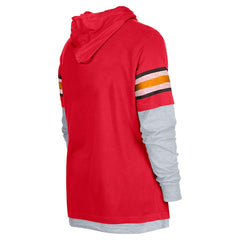 Kansas City Chiefs New Era Twofer Long Sleeve Hooded T-Shirt Red