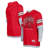 Tampa Bay Buccaneers New Era Twofer Long Sleeve Hooded T-Shirt Red