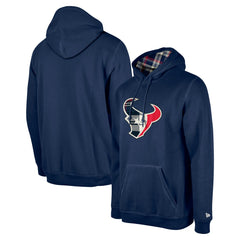 Houston Texans New Era 3rd Down Plaid Pullover Hoodie Navy