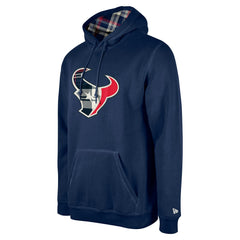 Houston Texans New Era 3rd Down Plaid Pullover Hoodie Navy