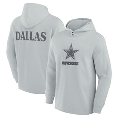 Fanatics Dallas Cowboys Elements Blaze Tri-Blend Long Sleeve Hoodie T-Shirt Gray
