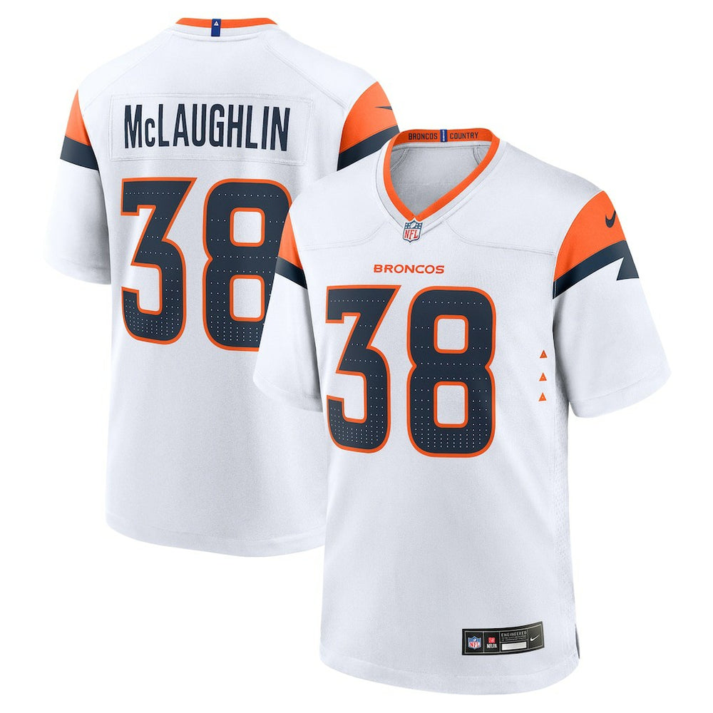 Nike Jaleel McLaughlin Denver Broncos Game Jersey White
