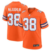 Nike Jaleel McLaughlin Denver Broncos Mile High Collection 1977 Throwback Player Game Jersey Orange