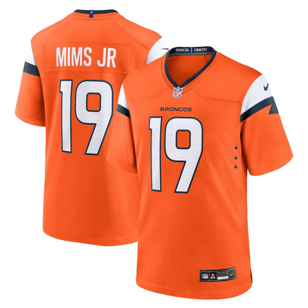 Nike Marvin Mims Jr Denver Broncos Team Game Jersey Orange