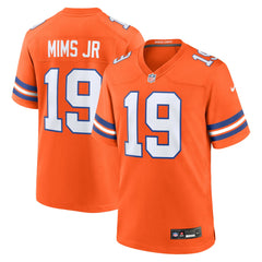 Nike Marvin Mims Jr Denver Broncos Mile High Collection 1977 Throwback Player Game Jersey Orange