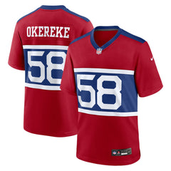 Nike Bobby Okereke New York Giants Alternate Player Game Jersey Century Red