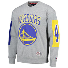 Golden State Warriors Tommy Jeans Hayes Crew Neck Pullover Sweatshirt Heather Gray