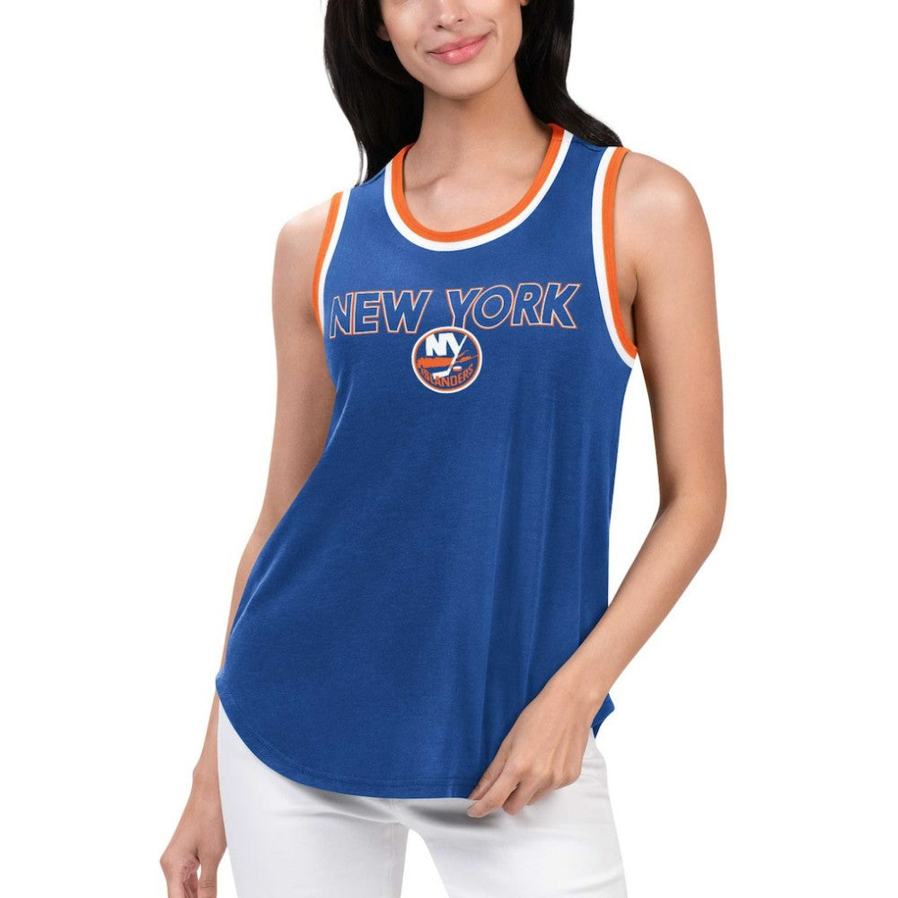 New York Islanders G-III 4Her by Carl Banks Women's Strategy Tank Top - Royal - NHL 201038270