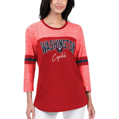 Washington Capitals G-III 4Her by Carl Banks Women's Play The Game 3/4-Sleeve T-Shirt - Red - NHL 201038272