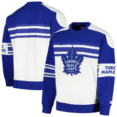 Toronto Maple Leafs Starter Defense Fleece Crewneck Pullover Sweatshirt - White - NHL 201038310