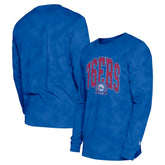Philadelphia 76ers Unisex Oversized Essentials Enzyme Wash Long Sleeve T-Shirt Royal | New Era
