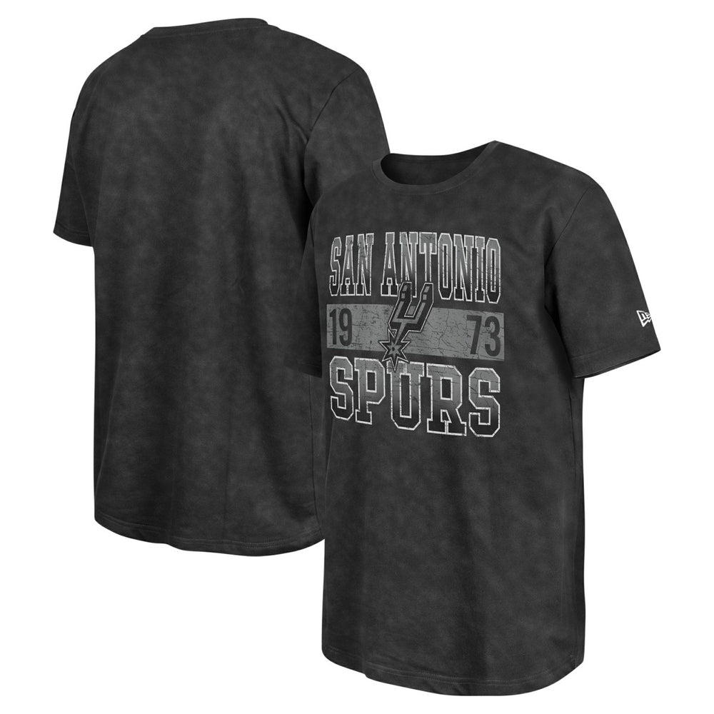 San Antonio Spurs Enzyme Washed Oversized T-Shirt Black | New Era US