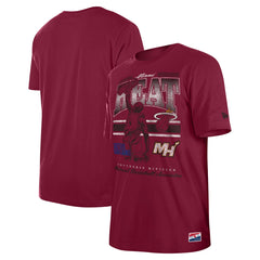 Miami Heat Enzyme Wash Oversized T-Shirt Red | New Era Near Me