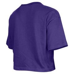 Los Angeles Lakers Women's Oversized Boxy Crop T-Shirt Purple | New Era
