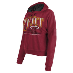 Miami Heat Women's Boxy Pullover Hoodie Red | New Era US