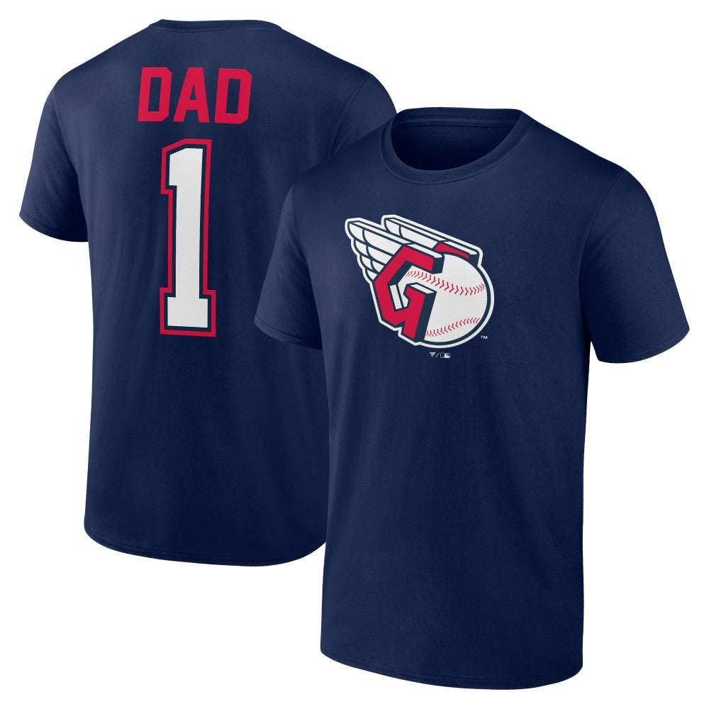 Cleveland Guardians Father's Day #1 Dad T-Shirt - Navy - MLB on Sale