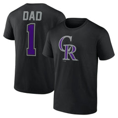 Colorado Rockies Father's Day #1 Dad T-Shirt - Black - MLB Sale
