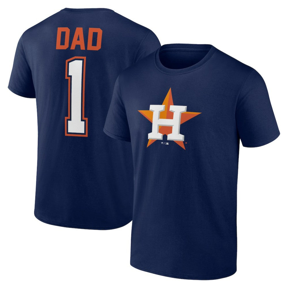 Houston Astros Father's Day #1 Dad T-Shirt - Navy - MLB Discount