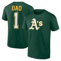 Athletics Father's Day #1 Dad T-Shirt - Green - MLB Lifestyle