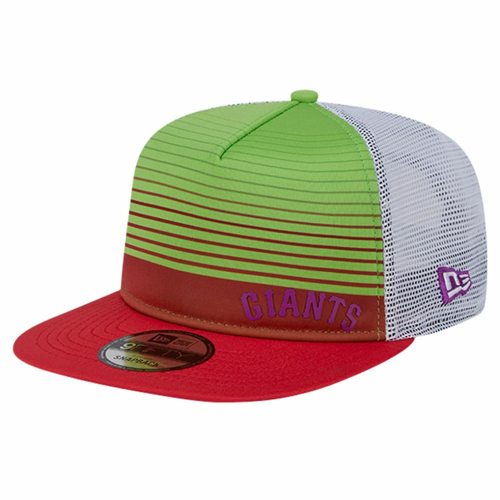 San Francisco Giants New Era Neon Horizon A-Frame Trucker 9FIFTY Snapback Hat - Red - New Era Sale
