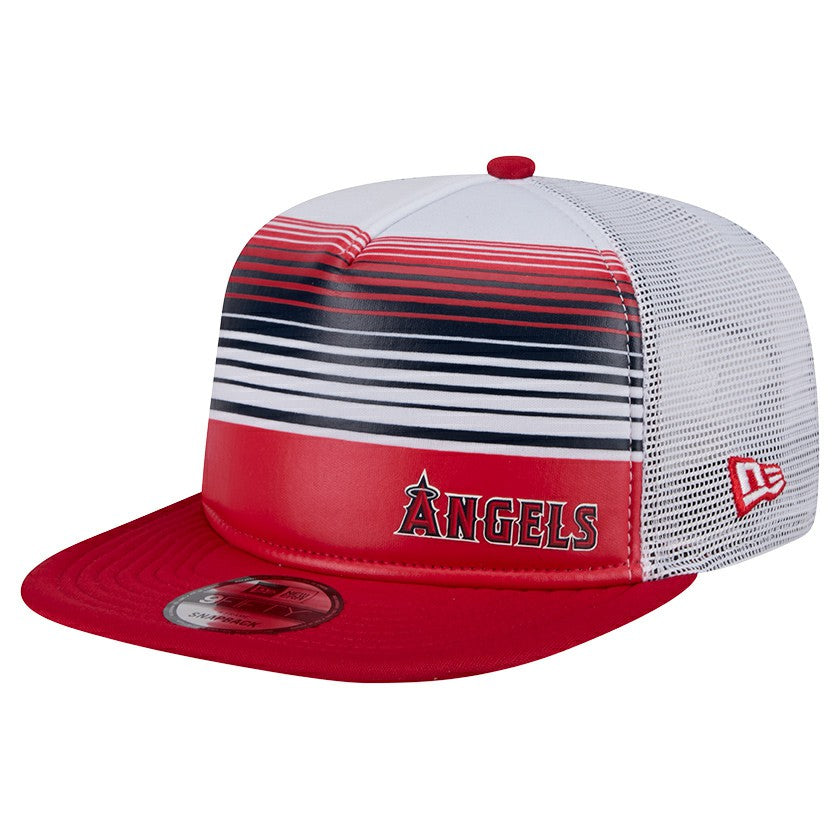 Los Angeles Angels New Era Team Horizon 9FIFTY A-Frame Trucker Snapback Hat - Red - New Era Sale