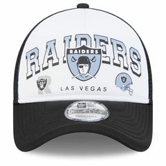 Las Vegas Raiders New Era Retro Wordmark A-Frame 9FORTY Adjustable Hat White/Black