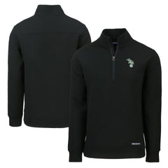 Athletics Cutter & Buck Cooperstown Collection Roam Eco Recycled Quarter-Zip Pullover - Black - MLB Lifestyle