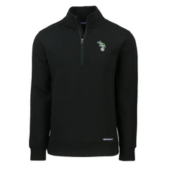 Athletics Cutter & Buck Cooperstown Collection Roam Eco Recycled Quarter-Zip Pullover - Black - MLB Lifestyle