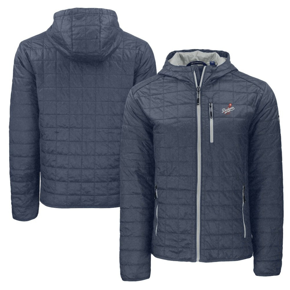 Los Angeles Dodgers Cutter & Buck Cooperstown Collection Rainier Primaloft Eco Full-Zip Hooded Jacket - Anthracite - MLB on Sale