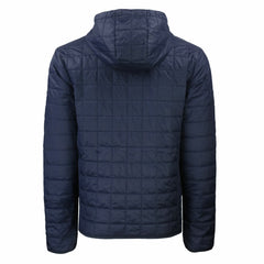 Cleveland Guardians Cutter & Buck Cooperstown Collection Rainier Primaloft Eco Full-Zip Hooded Jacket - Navy - MLB Lifestyle