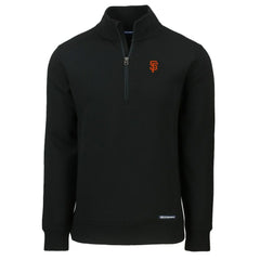 San Francisco Giants Cutter & Buck Roam Eco Recycled Quarter-Zip Pullover - Black - MLB Online