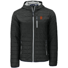 San Francisco Giants Cutter & Buck Rainier Primaloft Eco Full-Zip Hooded Jacket - Black - MLB Sale