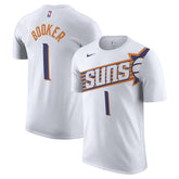 Devin Booker Phoenix Suns 2023/24 Association Name & Number T-Shirt White | Nike for sale