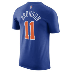 Jalen Brunson New York Knicks Icon Edition Name & Number T-Shirt Blue | Nike