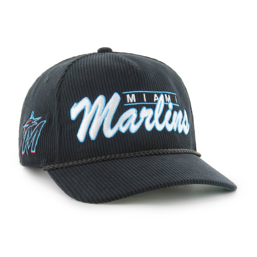 Miami Marlins '47 Corduroy Hitch Adjustable Hat - Black - 47 brand Sale