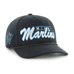 Miami Marlins '47 Corduroy Hitch Adjustable Hat - Black - 47 brand Sale