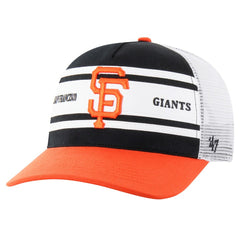 San Francisco Giants '47 Gridiron Super Stripe Relaxed Trucker Hitch Adjustable Hat - Black - 47 brand Online