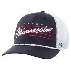 Minnesota Twins '47 Downburst Trucker Adjustable Hat - Navy - 47 brand Lifestyle