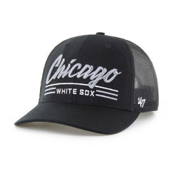 Chicago White Sox '47 Garner Trucker Adjustable Hat - Black - 47 brand Lifestyle