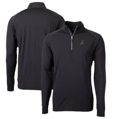 Arizona Diamondbacks Cutter & Buck Adapt Eco Knit Recycled Quarter-Zip Pullover Top - Black - MLB Sale